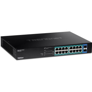 TRENDnet TPE-TG182 18-Port PoE+ Unmanaged Gigabit Switch, 30W/Port, Rack mountable